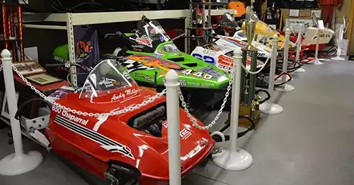 Snowmobiles in the Snowmobile Hall of Fame & Museum