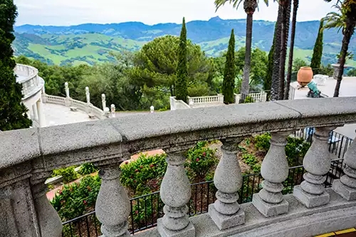 View from the balcony of Hearst Castle